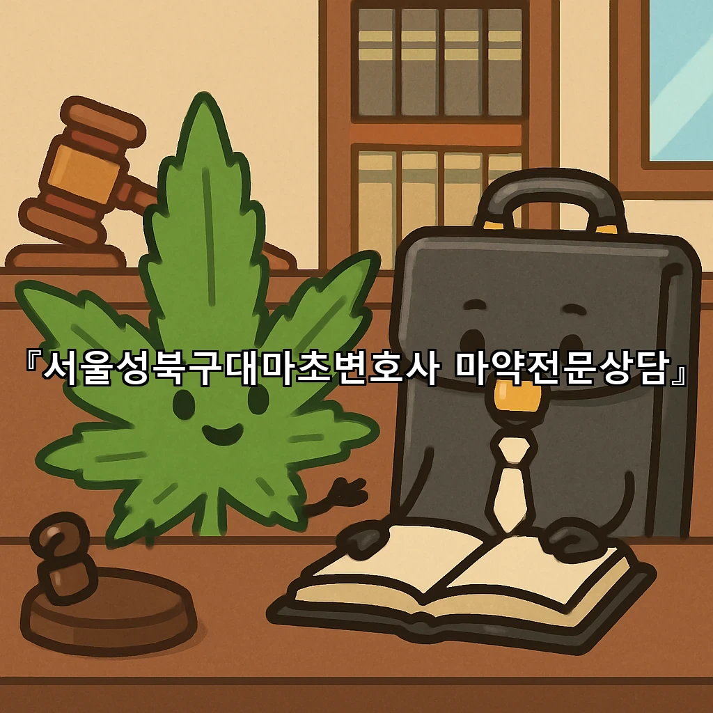 서울성북구대마초변호사 마약전문상담