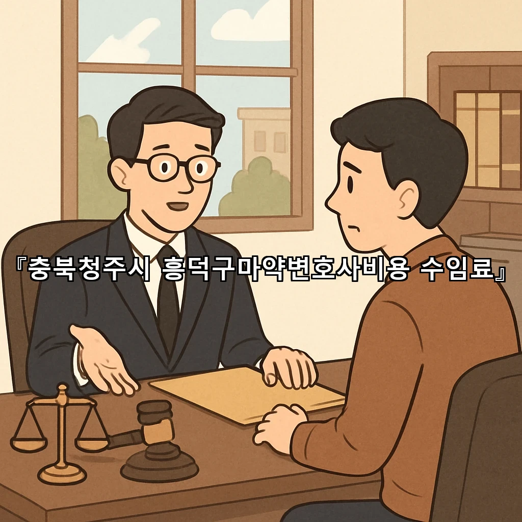 충북청주시 흥덕구마약변호사비용 수임료