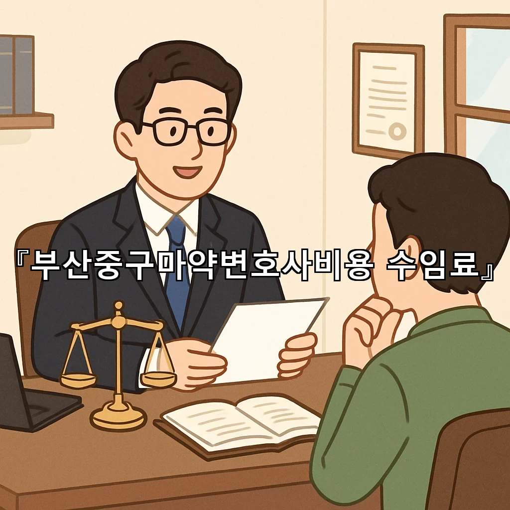 부산중구마약변호사비용수임료 상담 전 알아둘 핵심 기준 정리