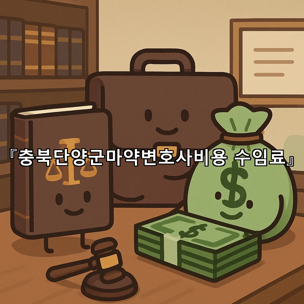 충북단양군마약변호사비용 수임료